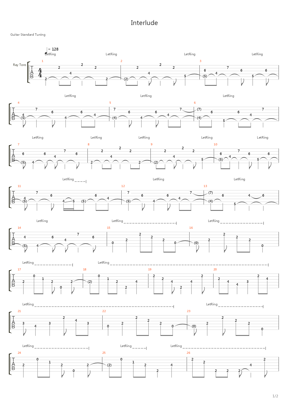 Interlude吉他谱