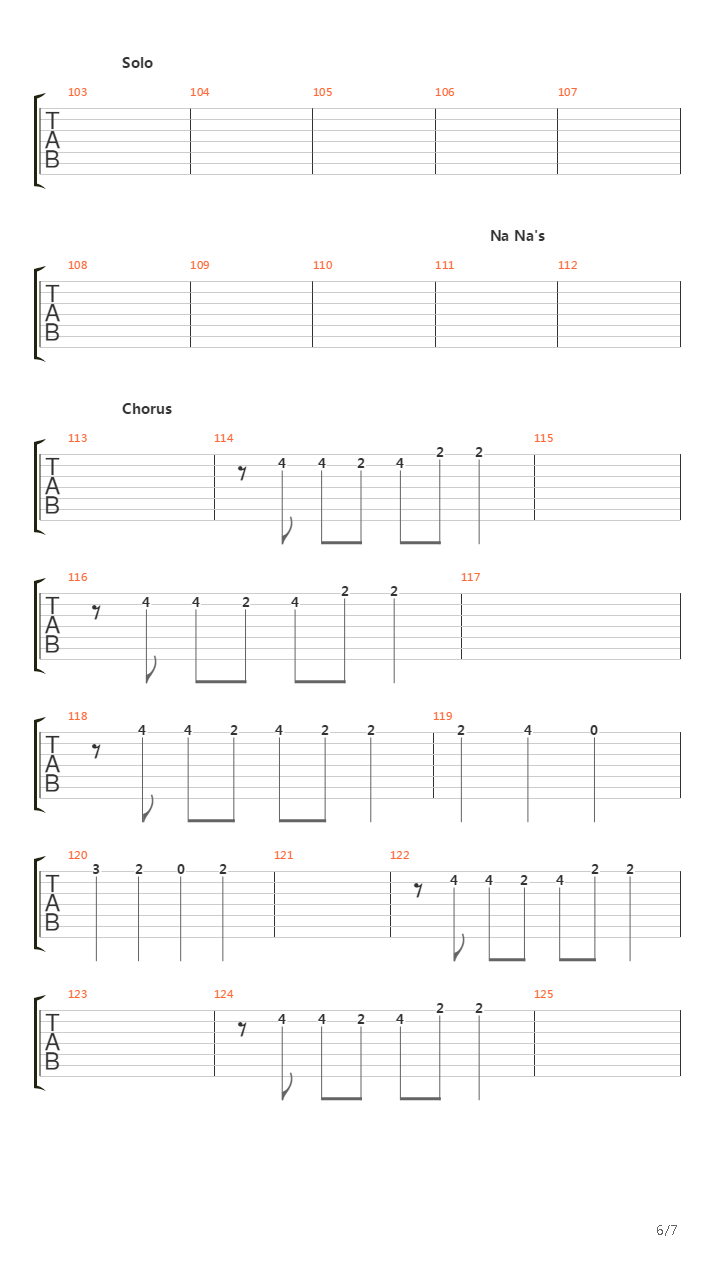 Na Na Na吉他谱