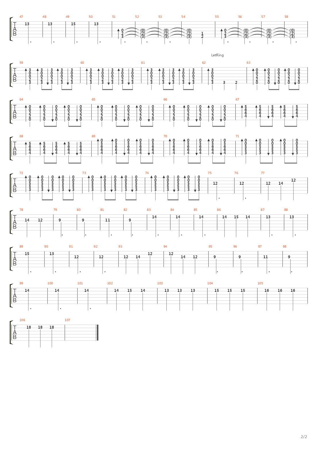 The End吉他谱