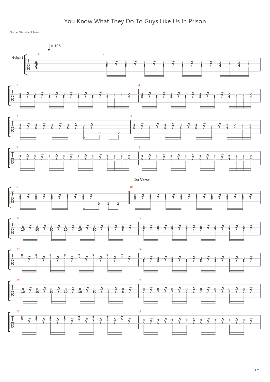 You Know What They Do To Guys Like Us In Prison吉他谱