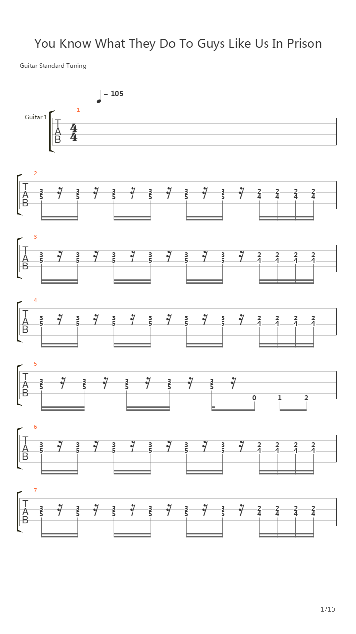 You Know What They Do To Guys Like Us In Prison吉他谱