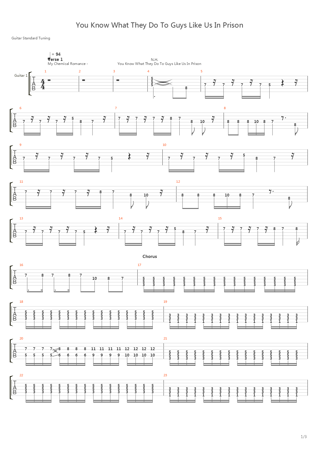 You Know What They Do To Guys Like Us In Prison吉他谱