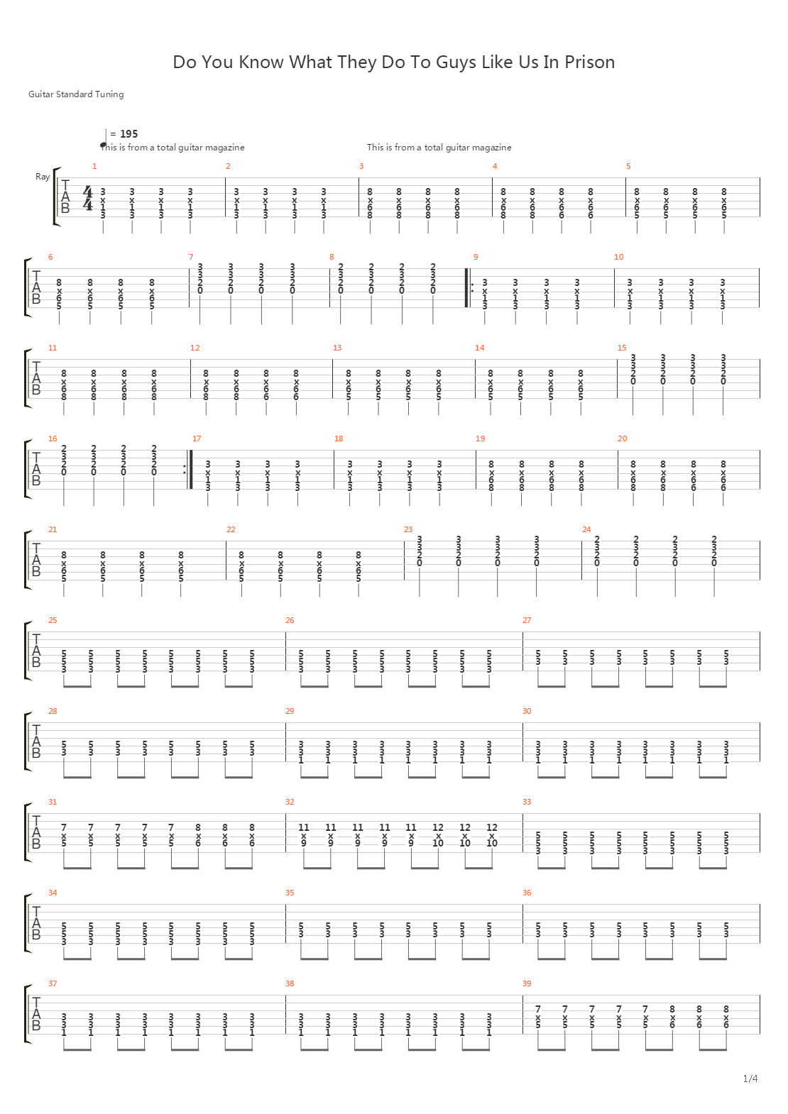 You Know What They Do To Guys Like Us In Prison吉他谱