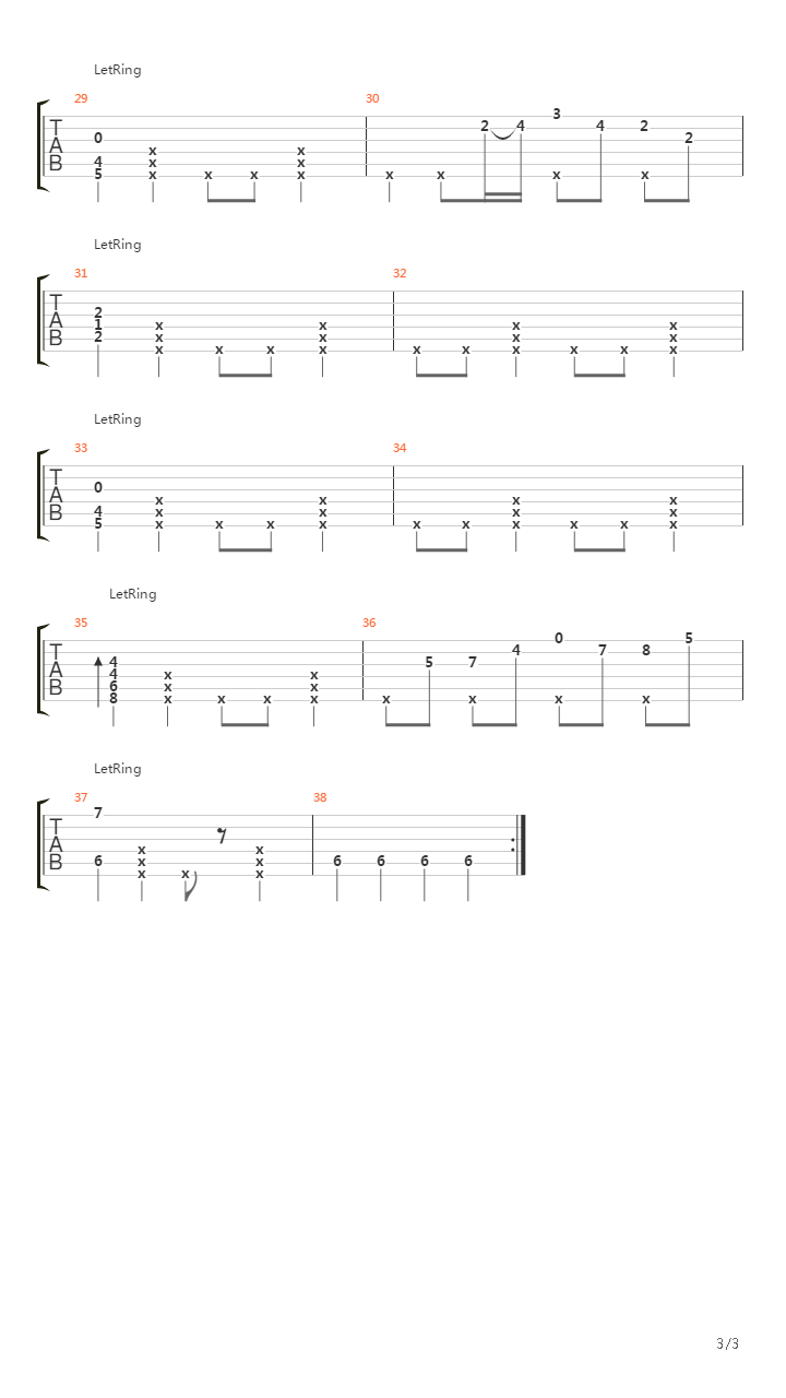 最终幻想7 - レッドXIIIのテーマ(Red XIII's Theme)吉他谱