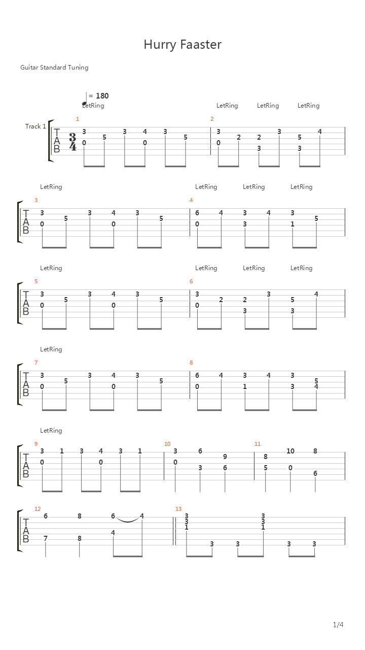 最终幻想7 - 急げ(Hurry)吉他谱