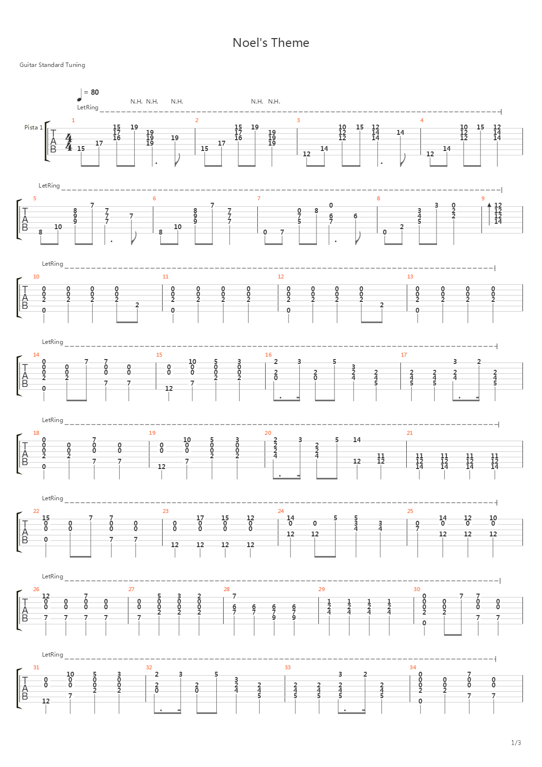最终幻想13-2 - Noel's Theme ~The Last Travel吉他谱