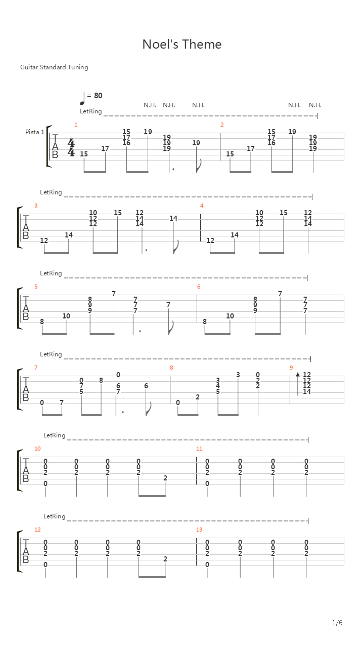 最终幻想13-2 - Noel's Theme ~The Last Travel吉他谱