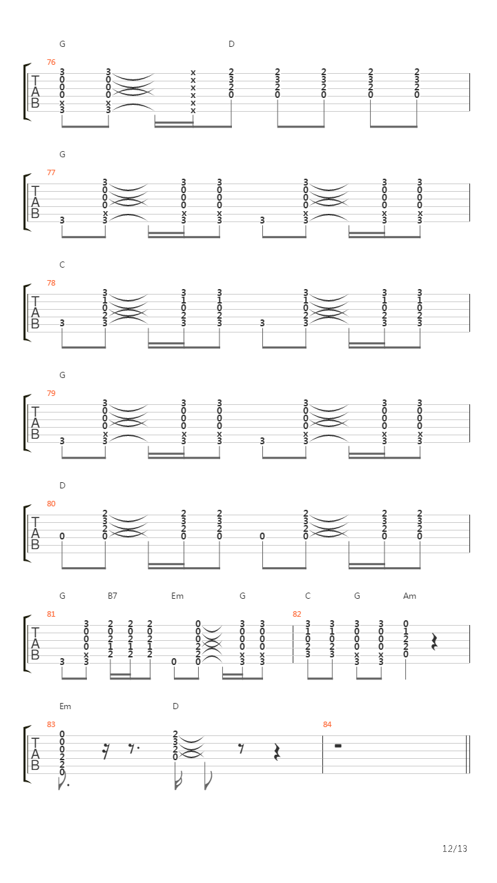 39吉他谱