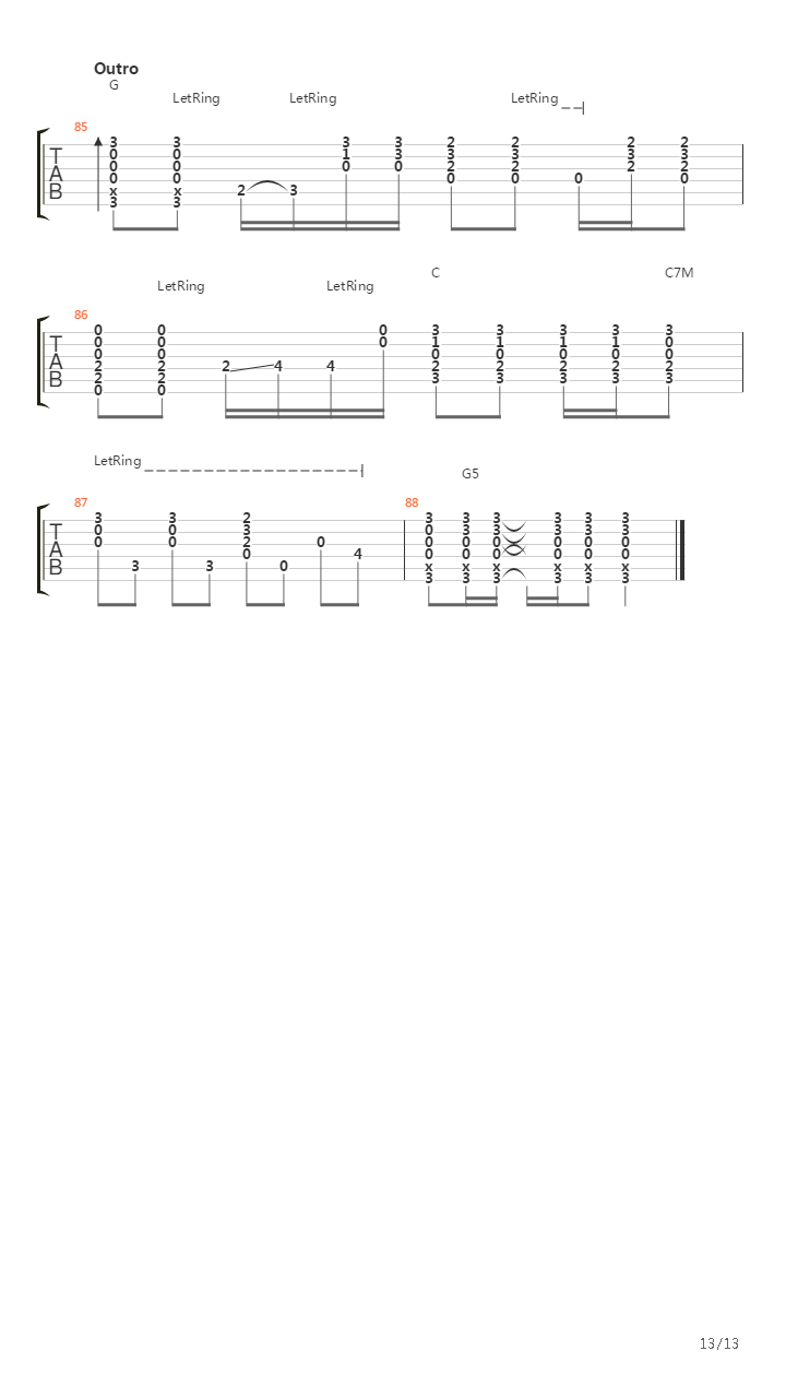 39吉他谱