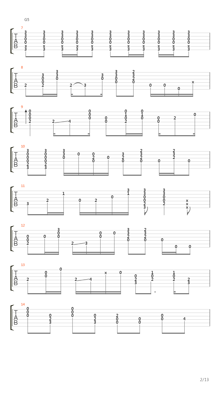 39吉他谱