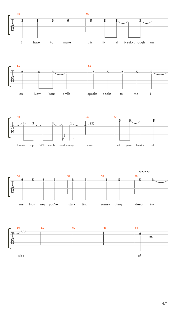 Breakthru吉他谱