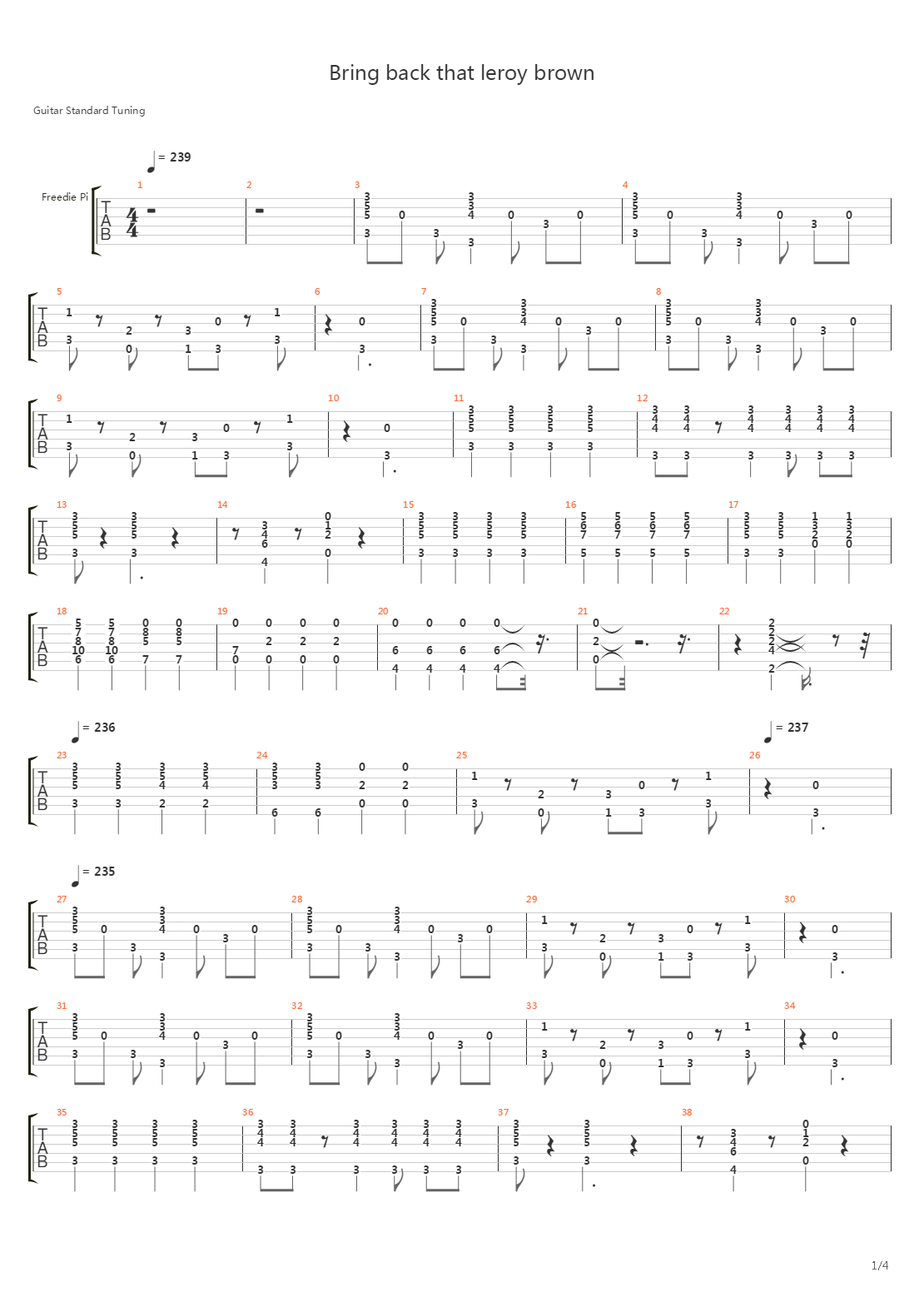 Bring Back That Leroy Brown吉他谱