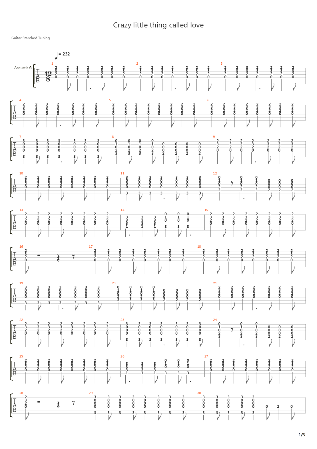 Crazy Little Thing Called Love吉他谱