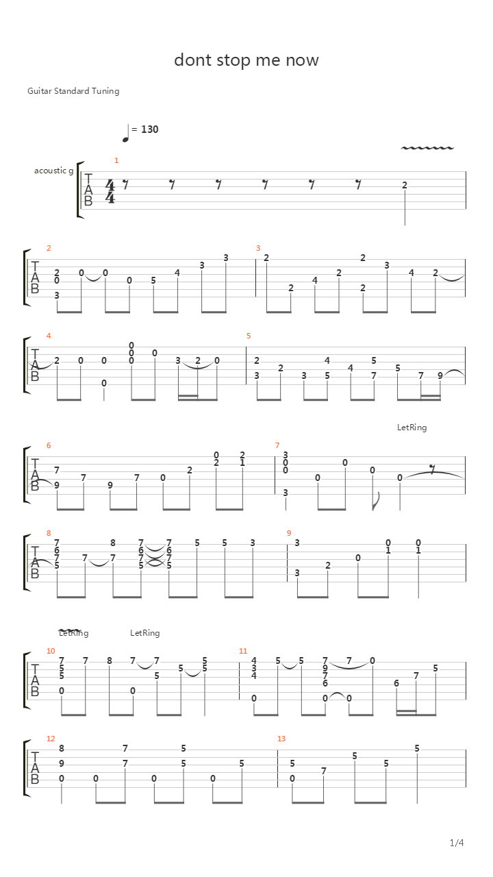 Dont Stop Me Now吉他谱