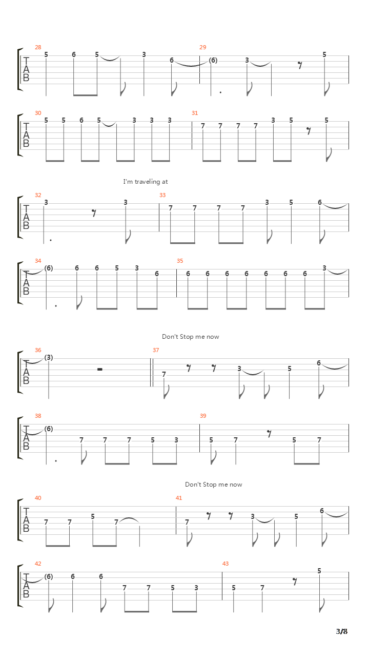 Dont Stop Me Now吉他谱