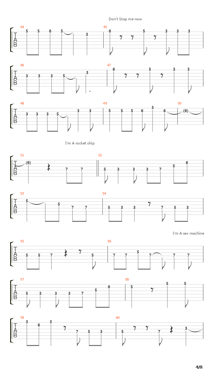 Dont Stop Me Now吉他谱
