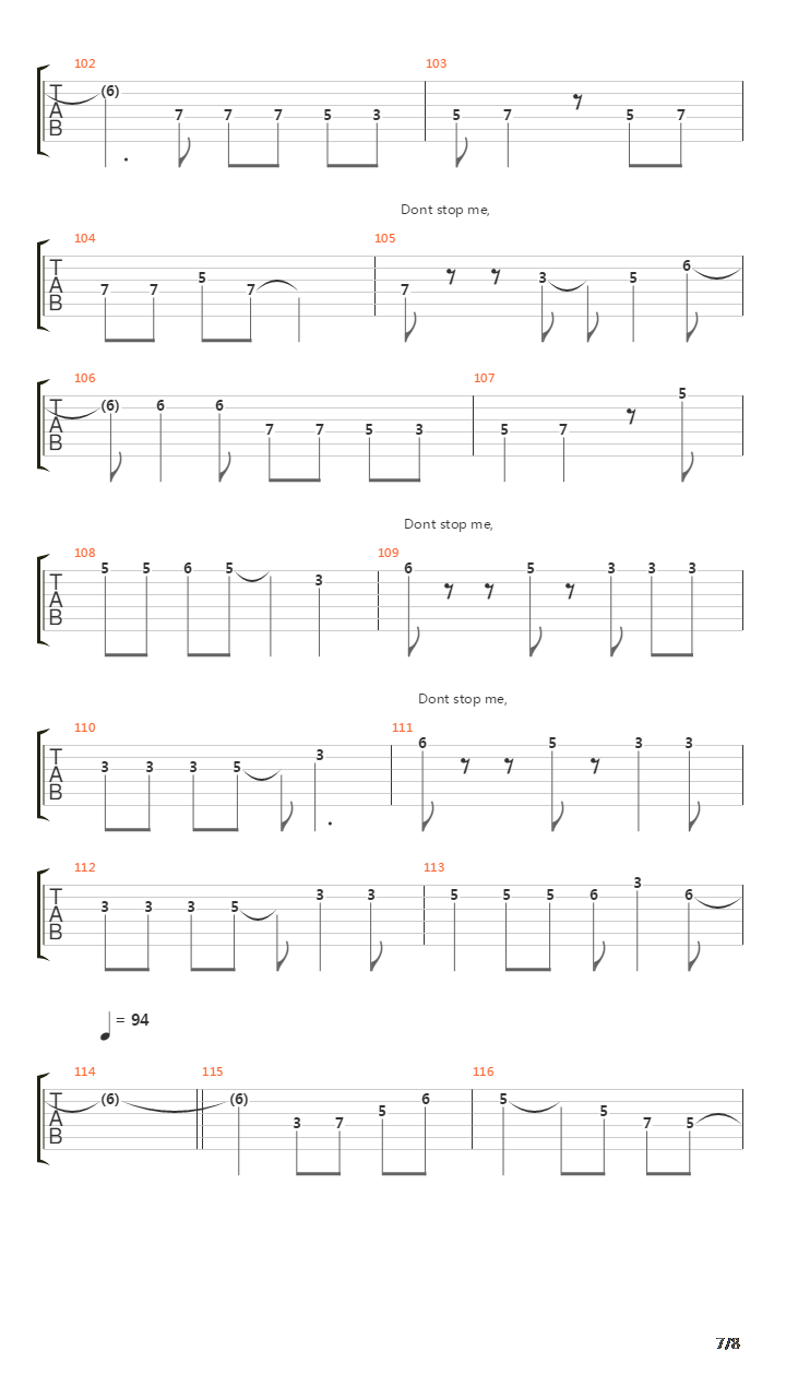 Dont Stop Me Now吉他谱