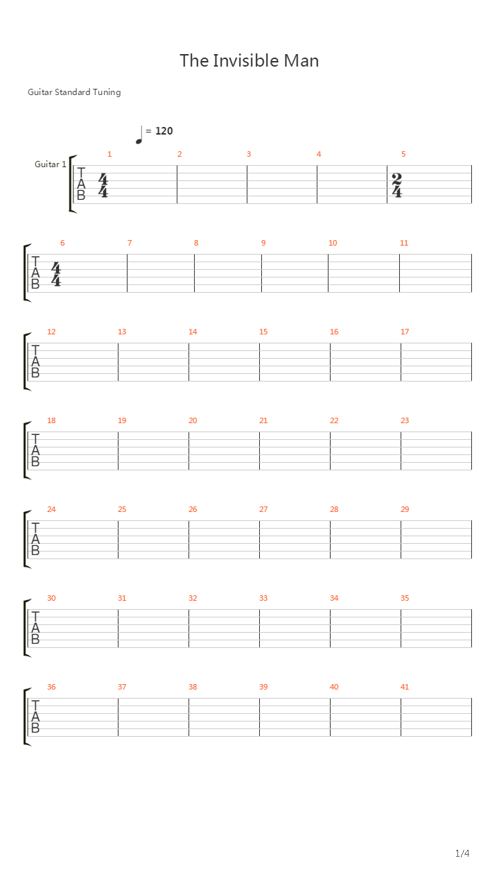 Invisible Man吉他谱