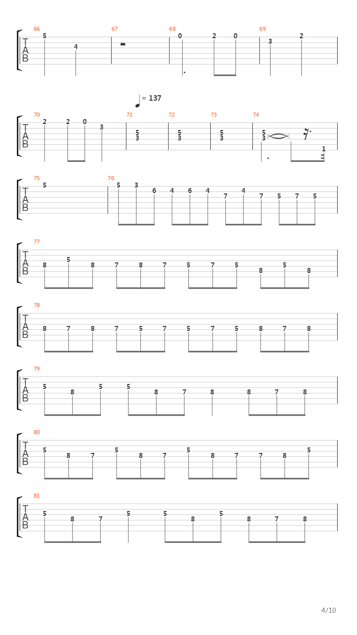 March Of The Black Queen吉他谱