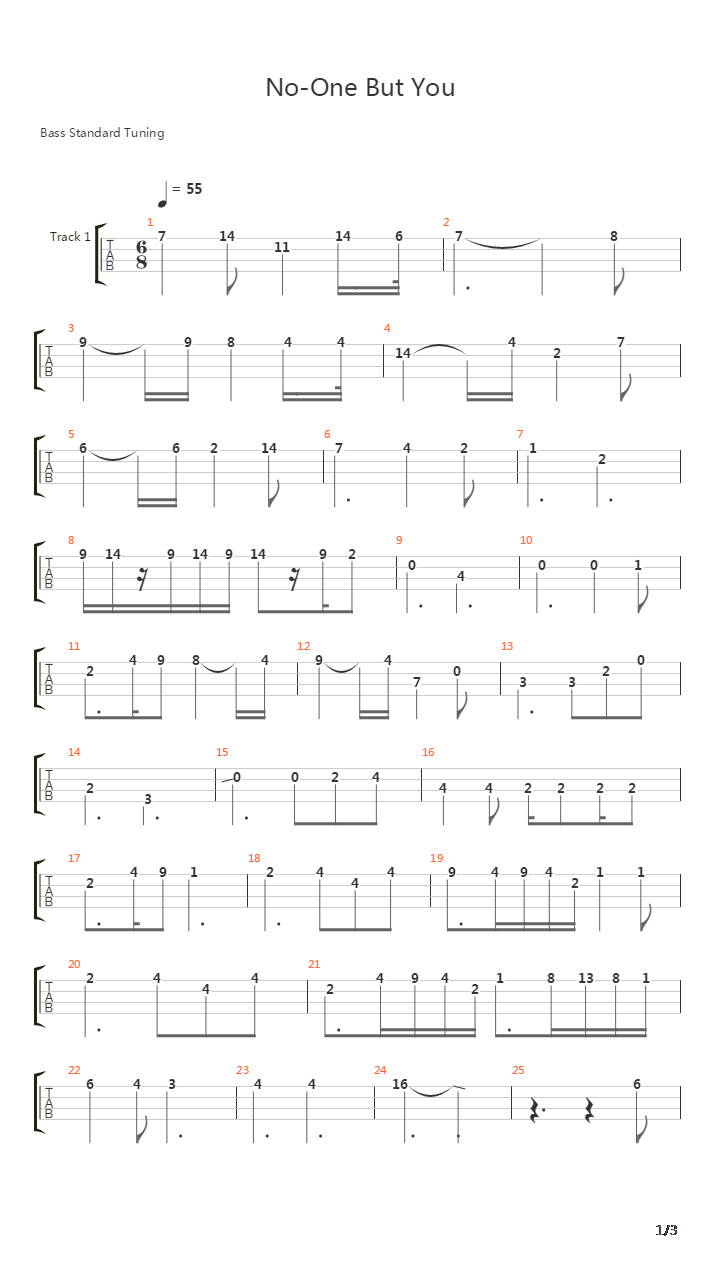 No-one But You吉他谱