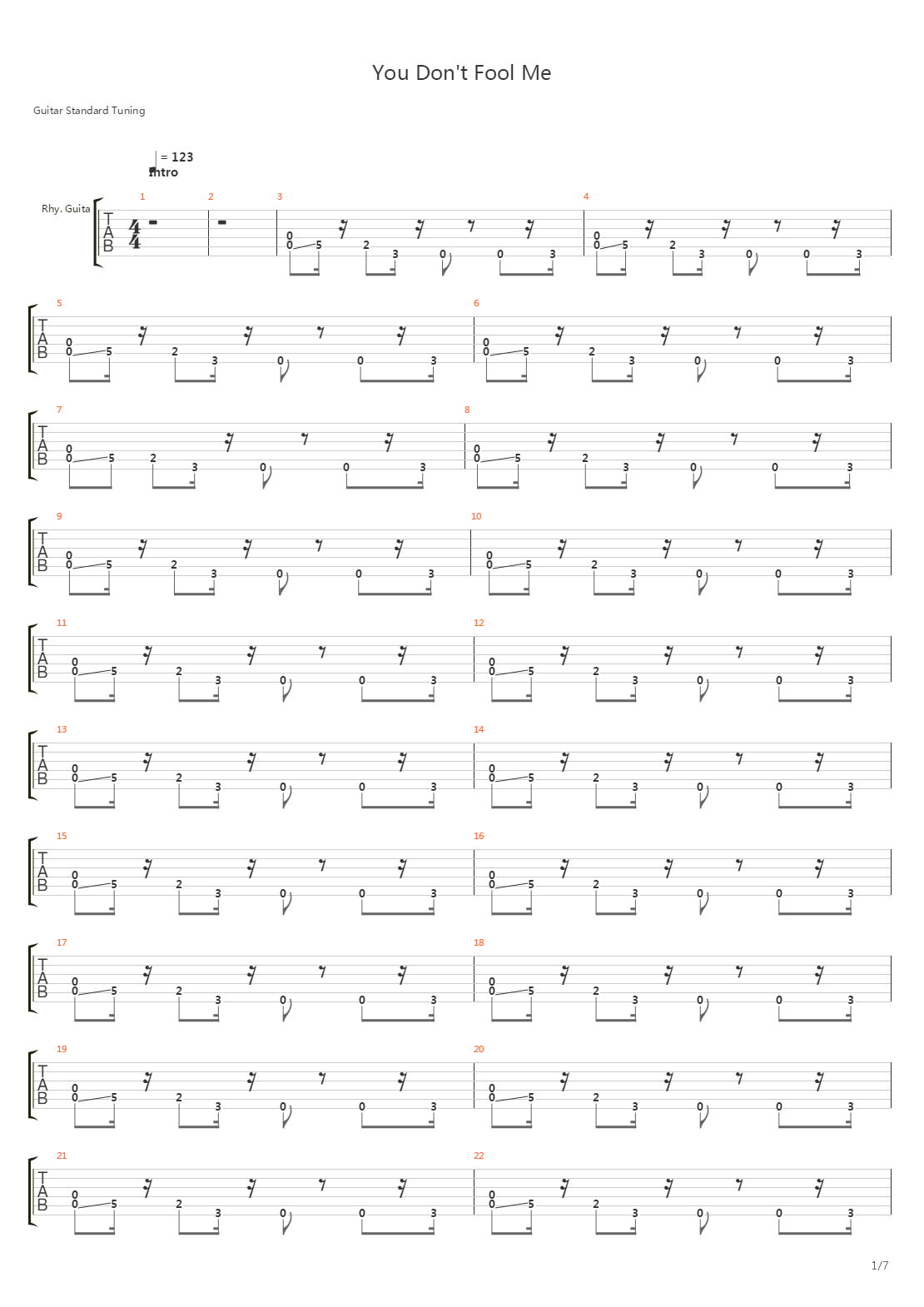 You Dont Fool Me吉他谱