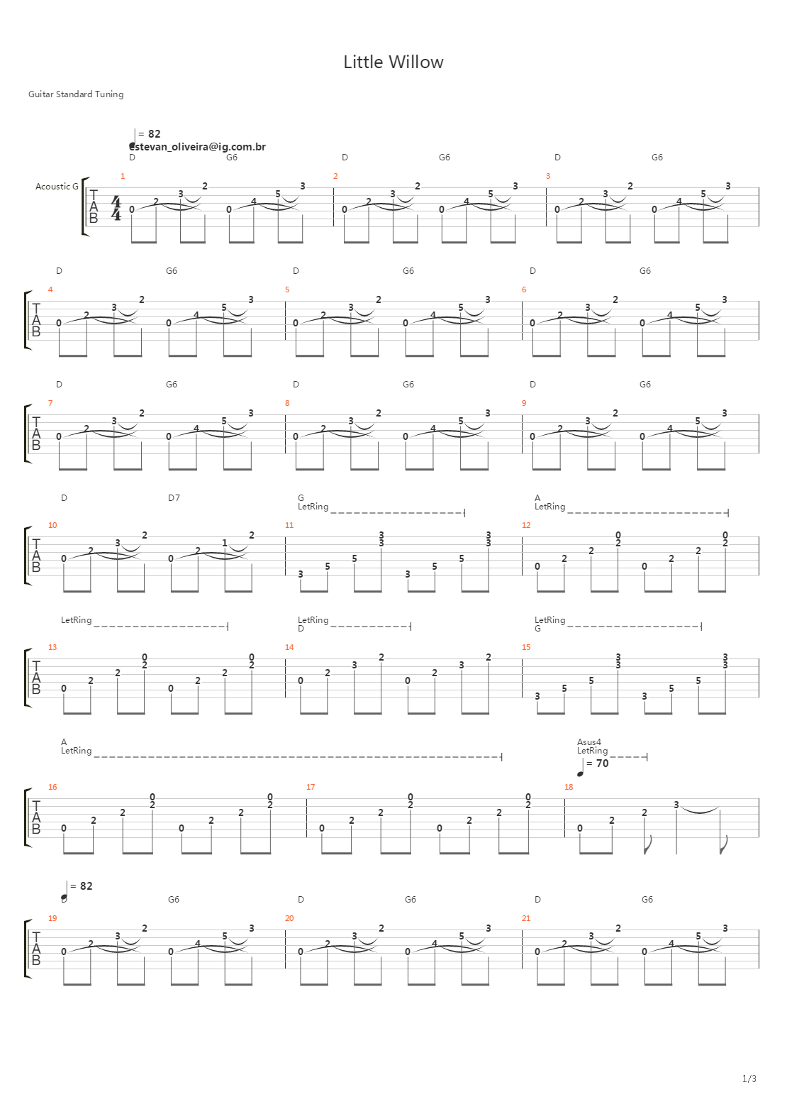 Little Willow吉他谱