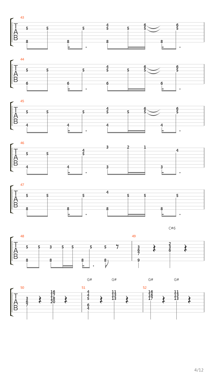 Nineteen Hundred And Eighty Five吉他谱