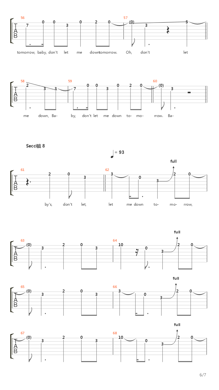 Tomorrow吉他谱