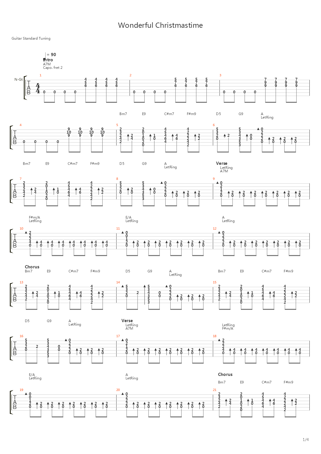 Wonderful Christmas Time吉他谱