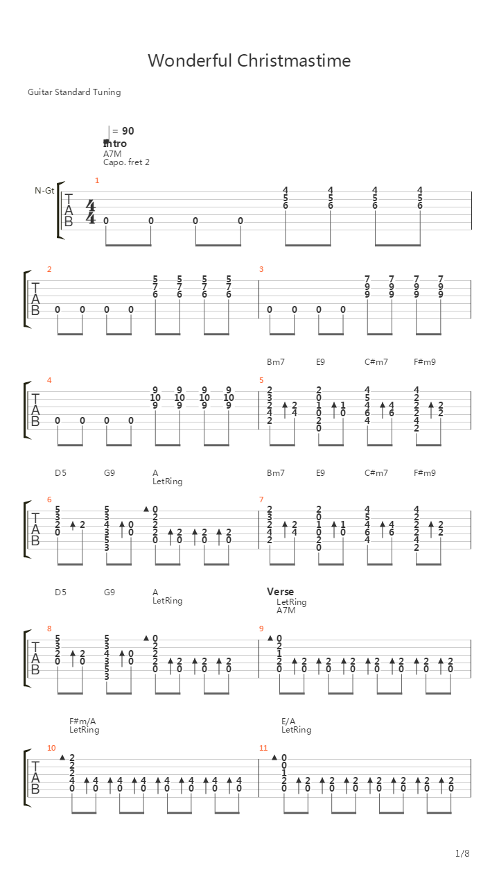 Wonderful Christmas Time吉他谱