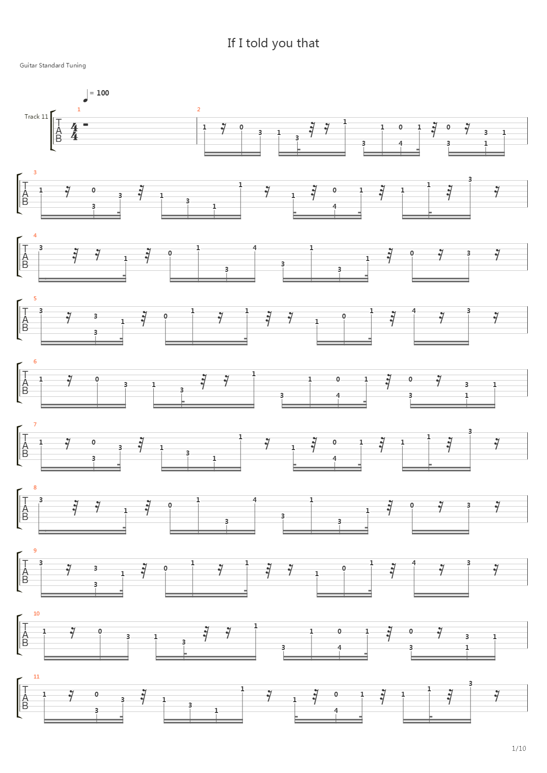 If I Told You That吉他谱