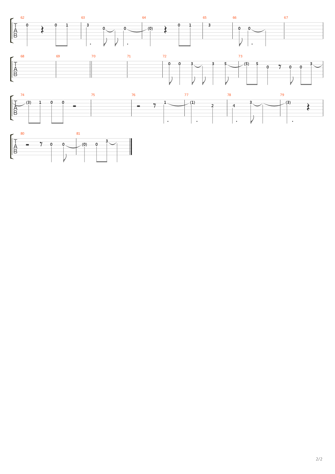 Rain吉他谱