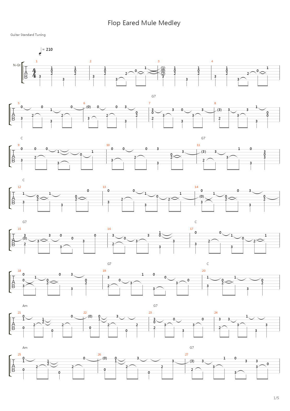 Flop-eared Mule Medley吉他谱