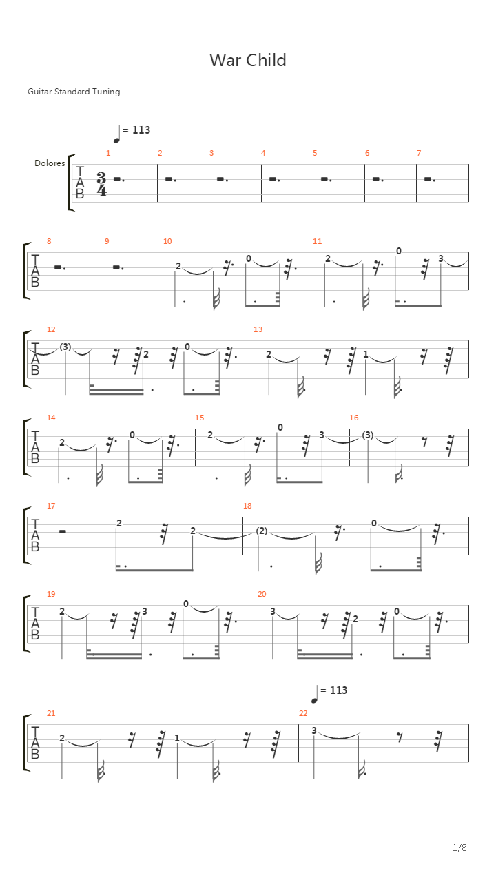 War Child吉他谱