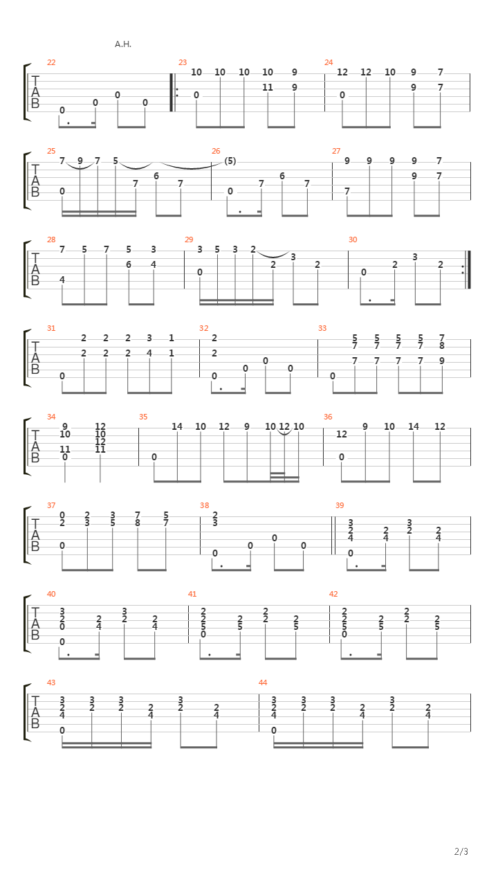 La Paloma吉他谱