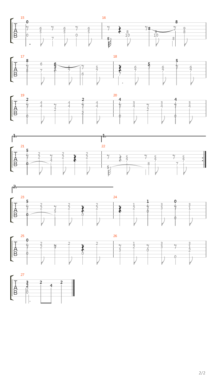 Prelude 2 In A Minor吉他谱