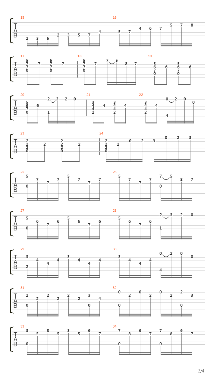 Study in G吉他谱