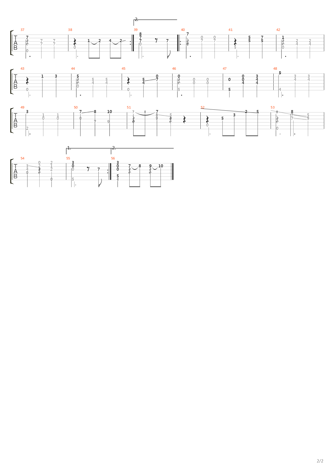 Vals En Re吉他谱