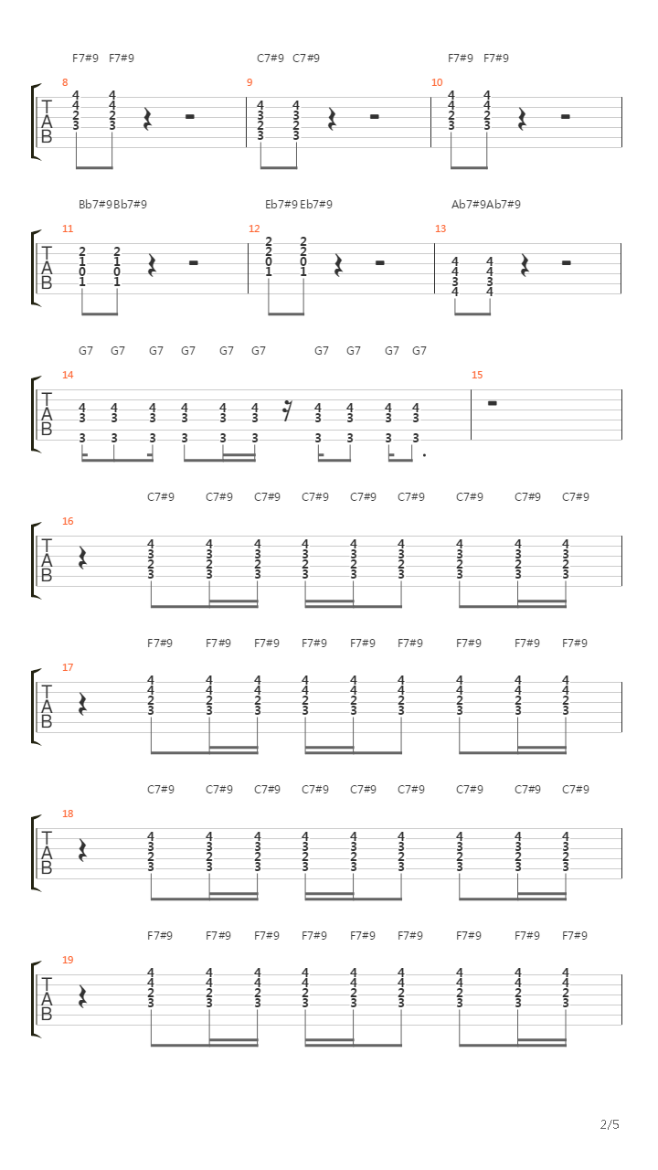 Crosstown Traffic吉他谱
