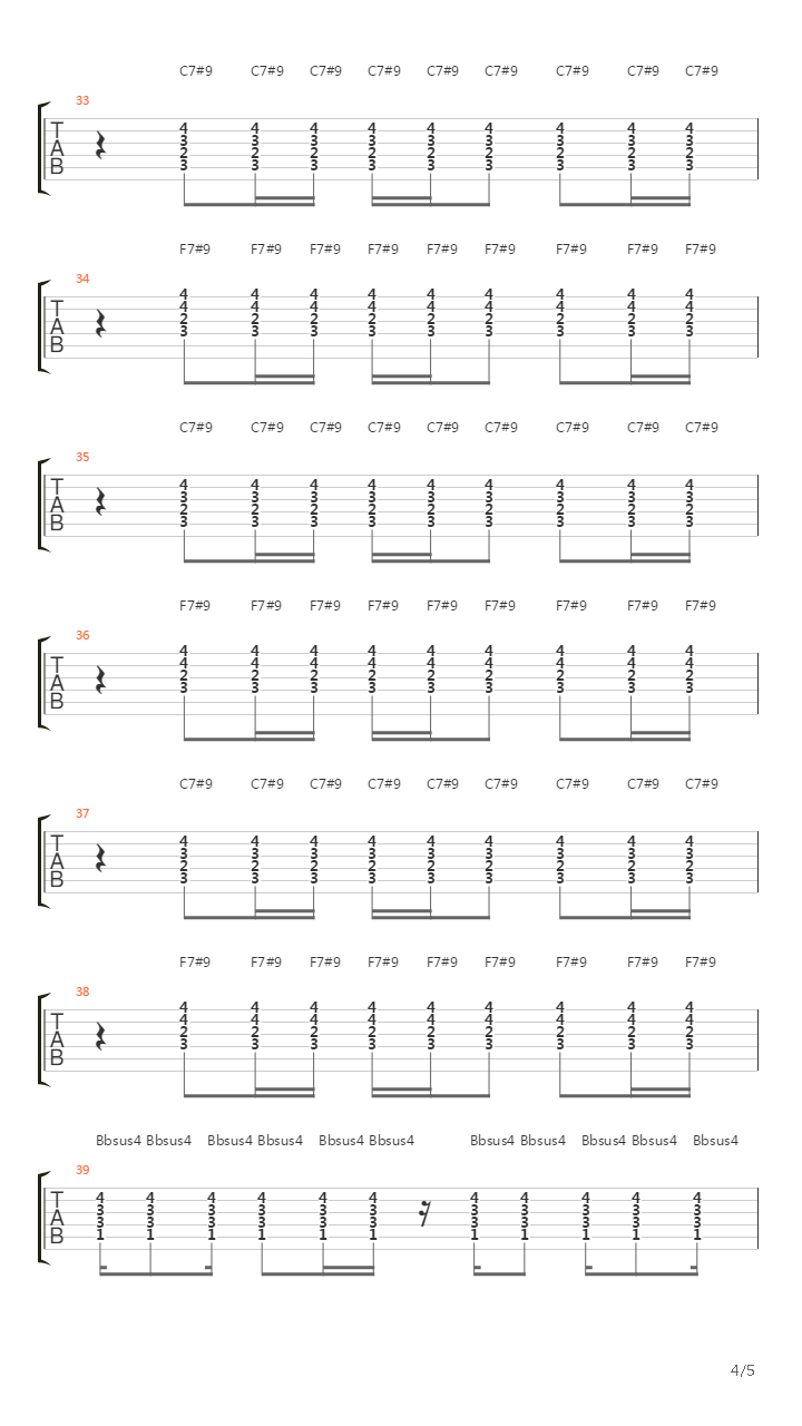 Crosstown Traffic吉他谱