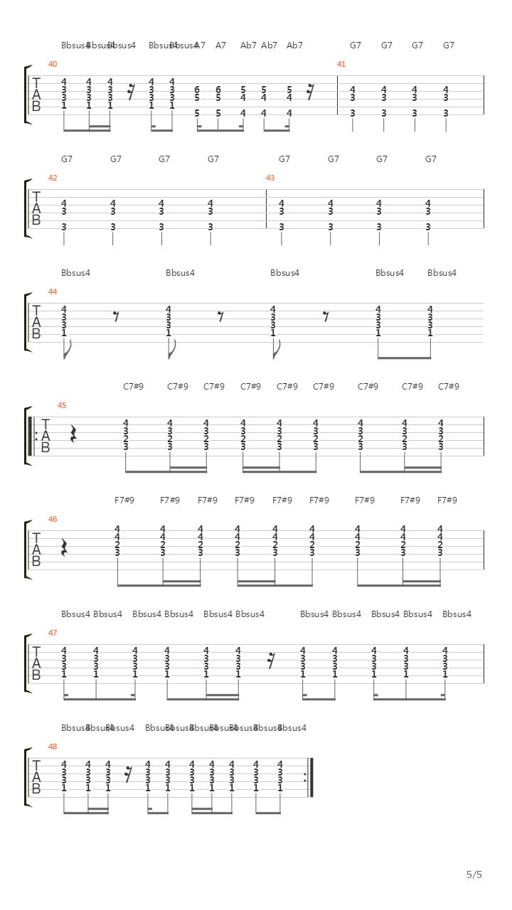 Crosstown Traffic吉他谱