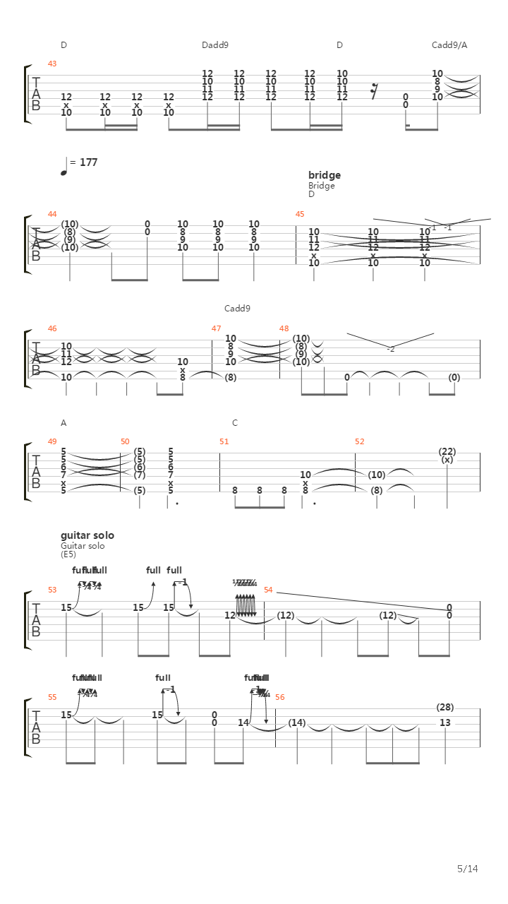 Fire吉他谱