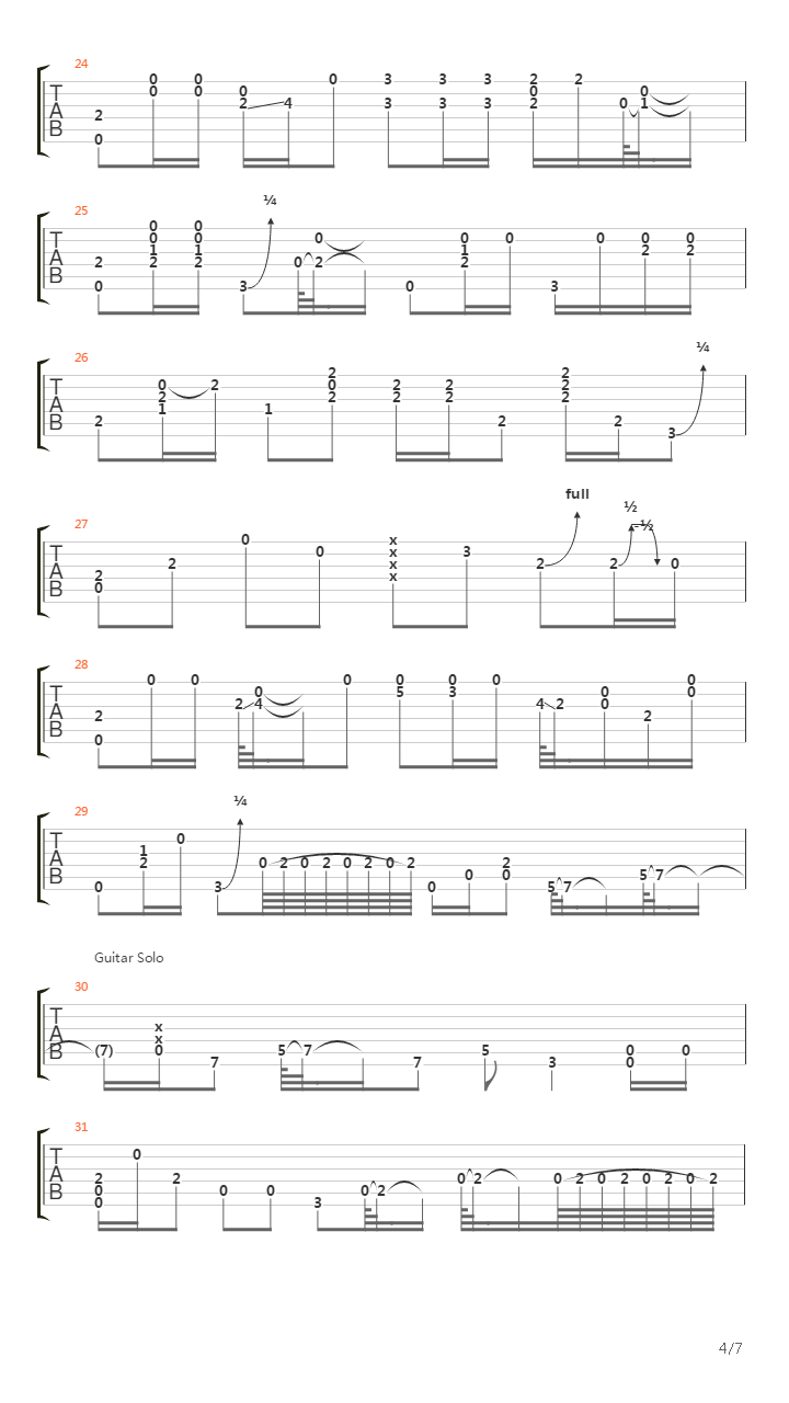 Hear My Train A Comin吉他谱