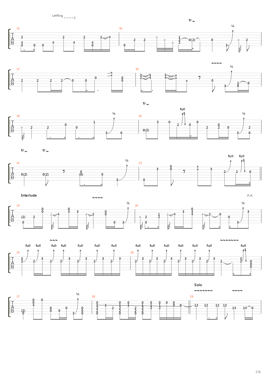 Hear My Train A Comin吉他谱