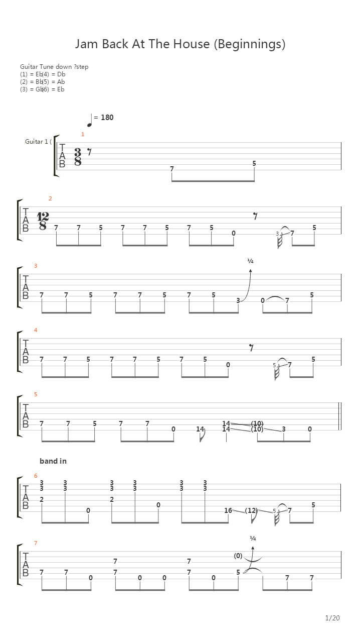 Jam Back At The House Beginnings吉他谱
