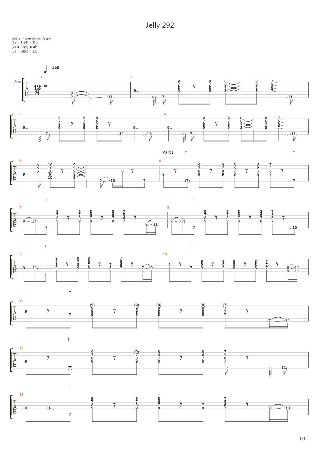 Jelly 292吉他谱