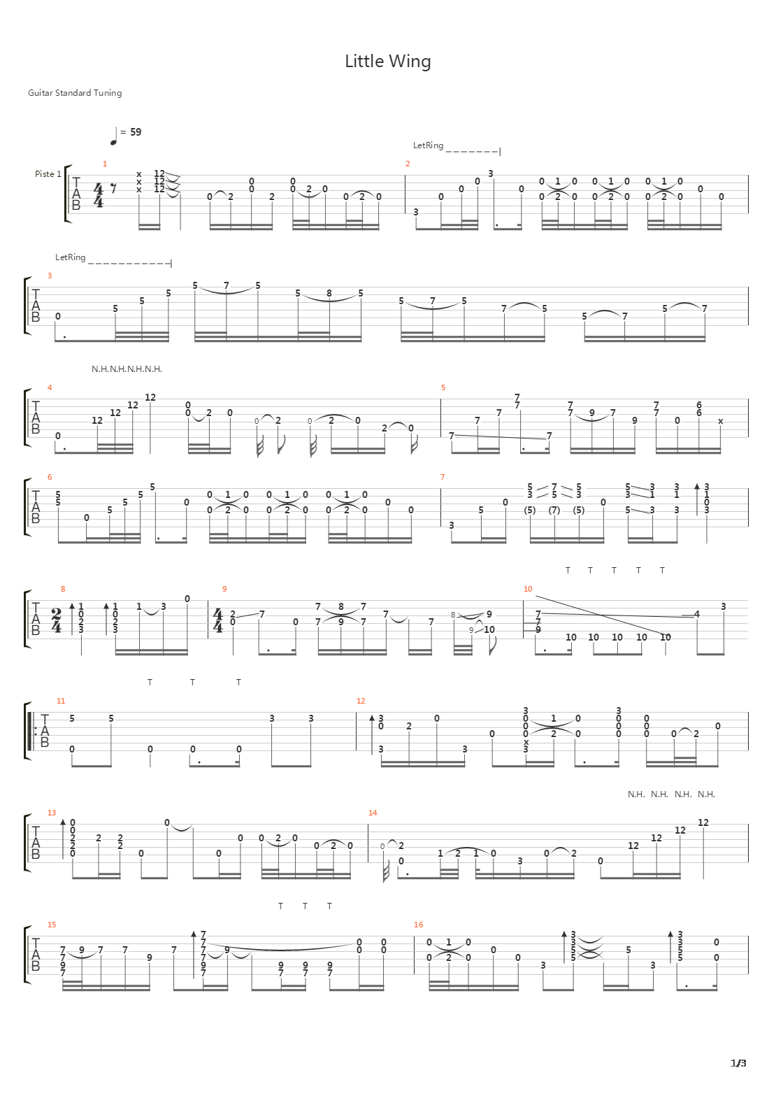 Little Wing吉他谱