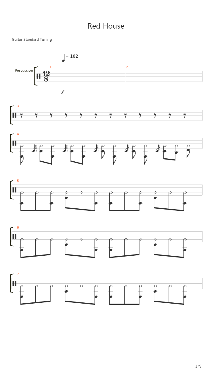 Red House吉他谱