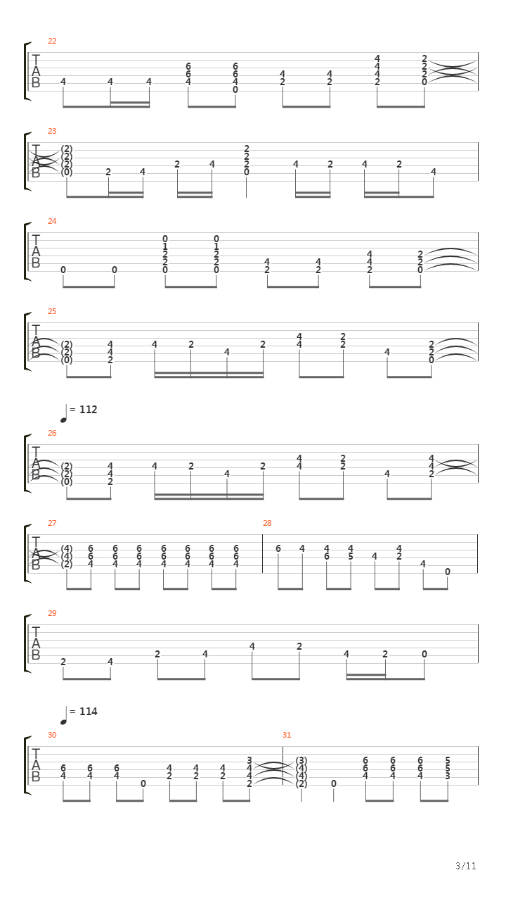 Valleys Of Neptune吉他谱