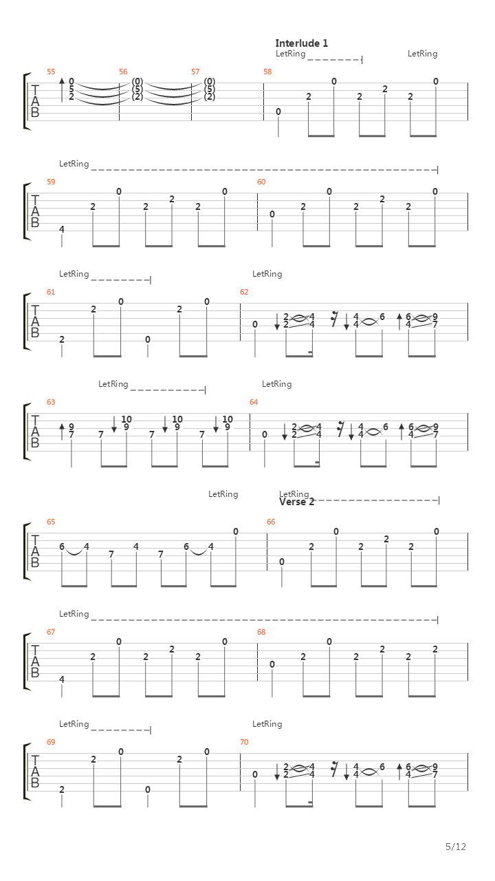 Name吉他谱